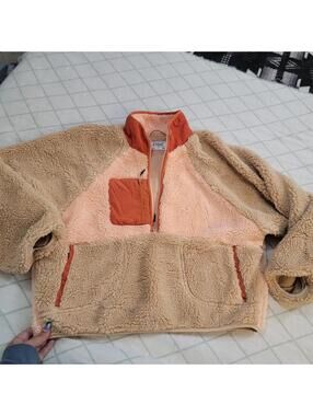 Stoic orange & pink polyester & spandex jacket in size M #stoic #outerwear